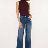 High Rise Wide Leg Dark Wash Jeans | Kan Can - Pages & Parcels