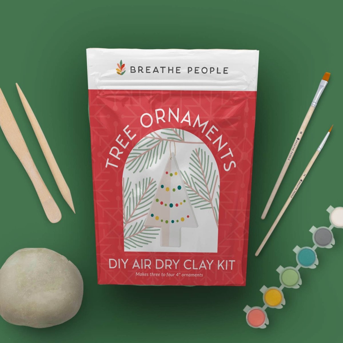 Holiday Air Dry Clay Ornament Kit: Christmas 2025 | Breathe People - Pages & Parcels
