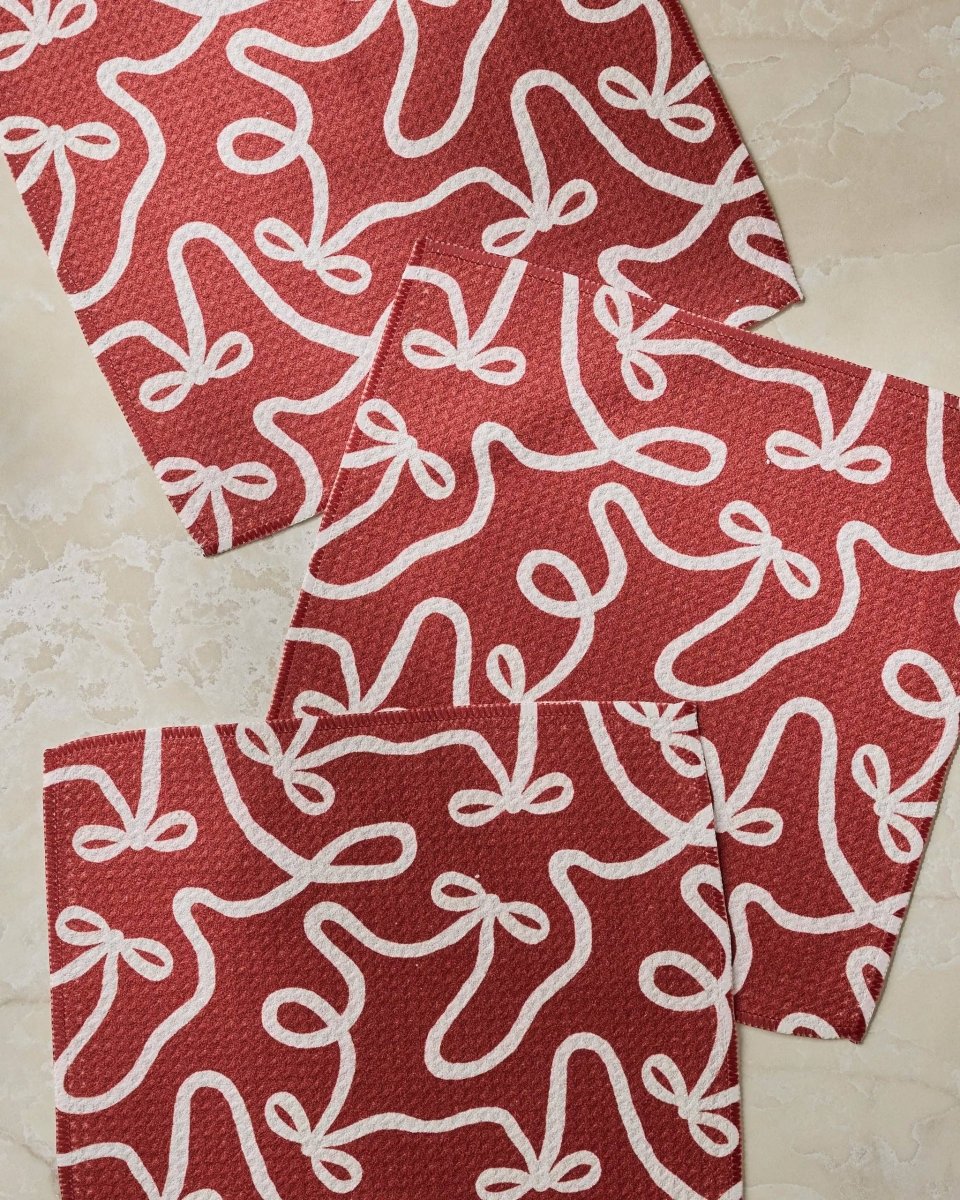 Holiday Bows Dishcloth Set - Holiday 2026 - Pages & Parcels