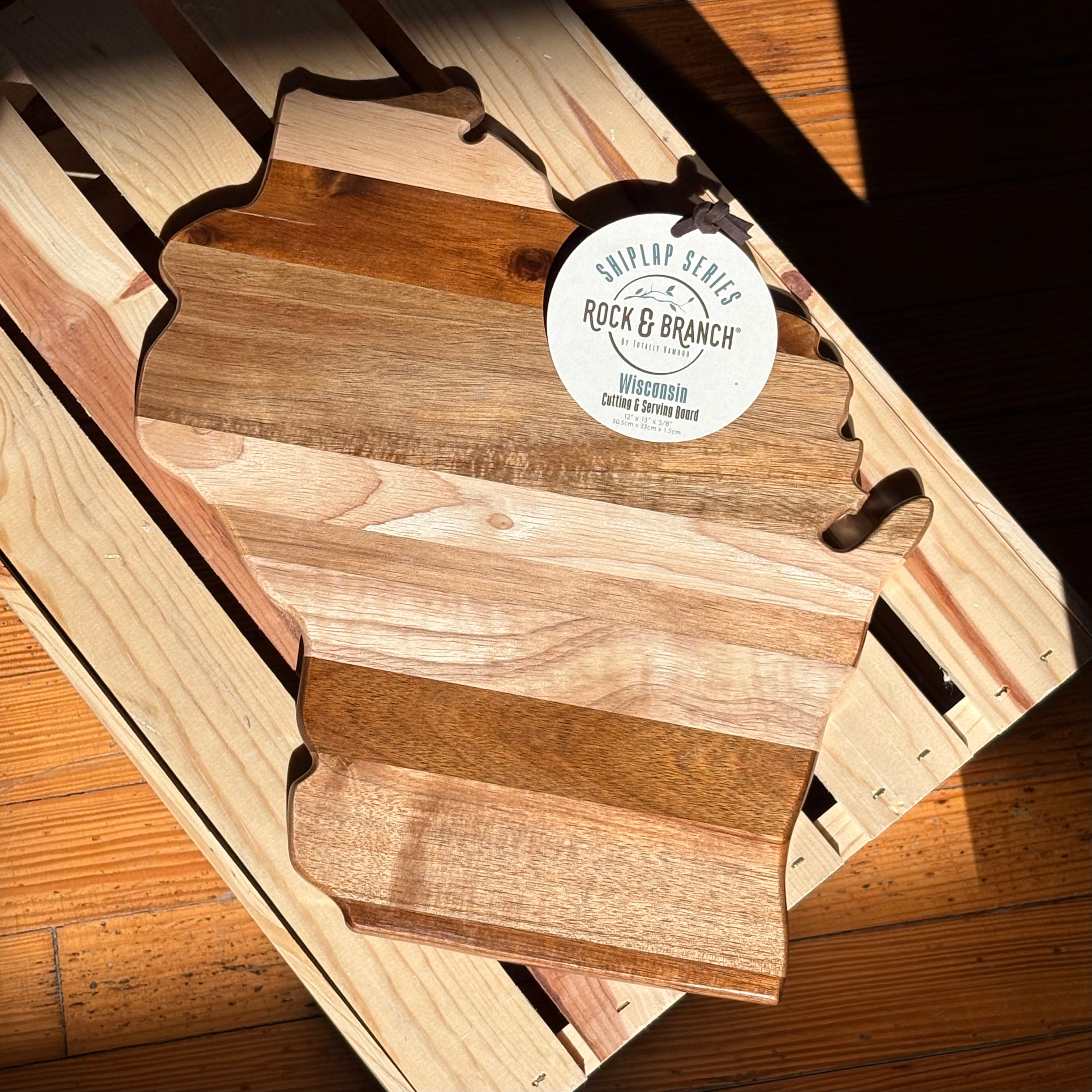 Wisconsin cutting and serving board