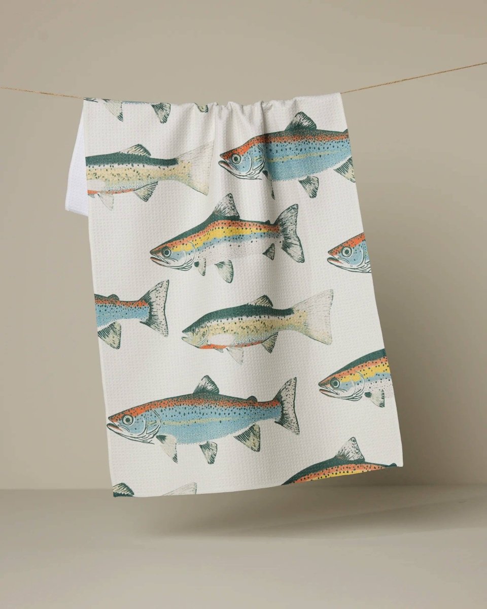 Hooked on Fishing Tea Towel - Pages & Parcels