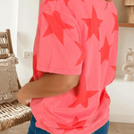 Independence Day Star Printed Mineral Wash T Shirt - Pages & Parcels