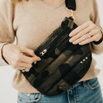Quilted puffer bum bag with an adjustable strap