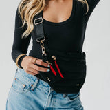 Quilted puffer bum bag with an adjustable strap