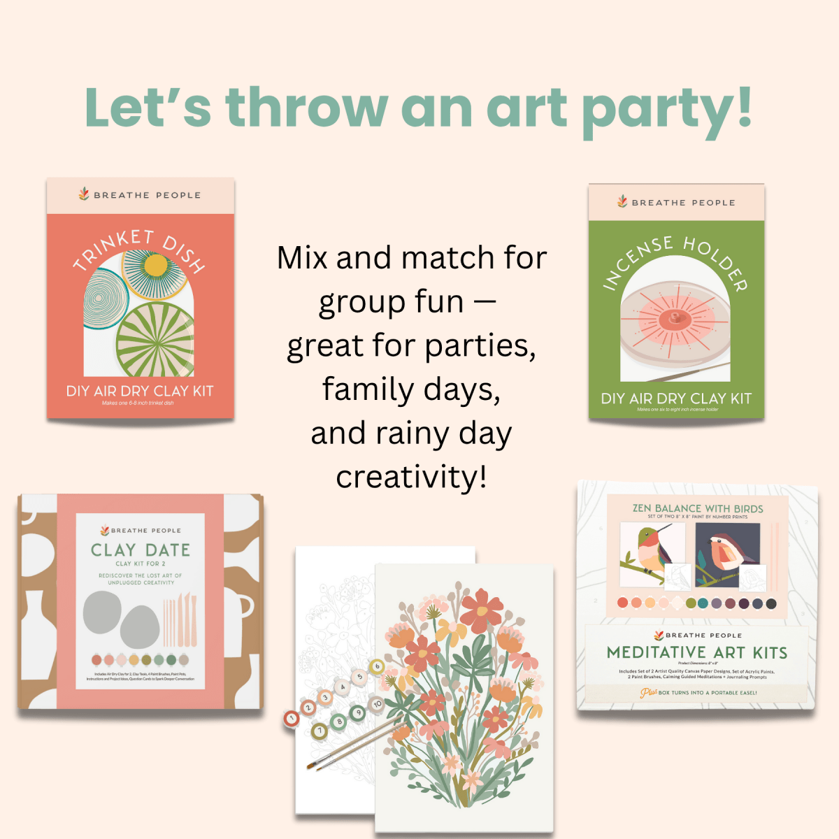 Kids DIY Clay Kit — Make and Paint Your Own Pinch Pot | Breathe People - Pages & Parcels