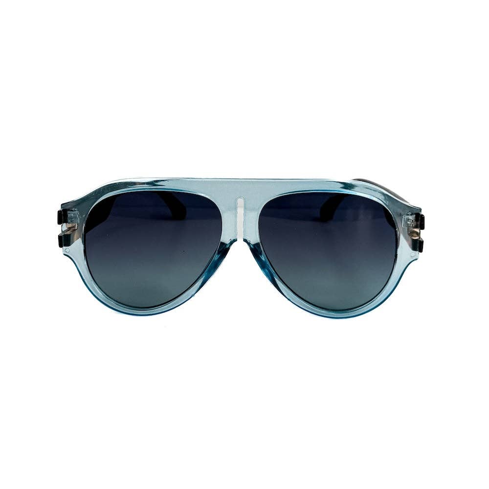 Aviator sunglasses in tortoise and black