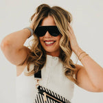 Aviator sunglasses in tortoise and black