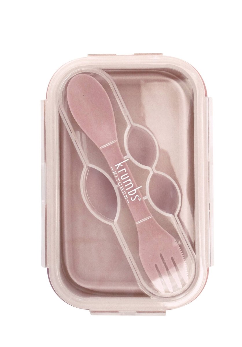 A collapsible silicone lunch container from the Krumbs Kitchen Essentials assortment