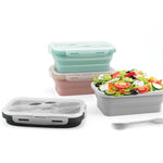A collapsible silicone lunch container from the Krumbs Kitchen Essentials assortment