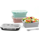 A collapsible silicone lunch container from the Krumbs Kitchen Essentials assortment