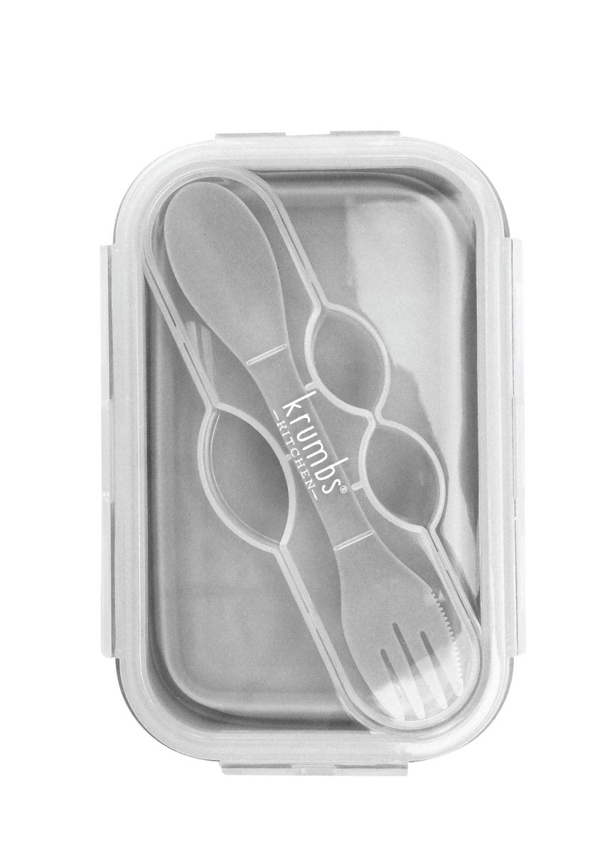 A collapsible silicone lunch container from the Krumbs Kitchen Essentials assortment