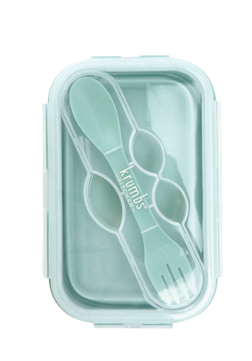 A collapsible silicone lunch container from the Krumbs Kitchen Essentials assortment