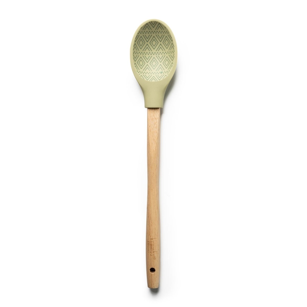 A wooden-handled Krumbs Kitchen Farmhouse spoon
