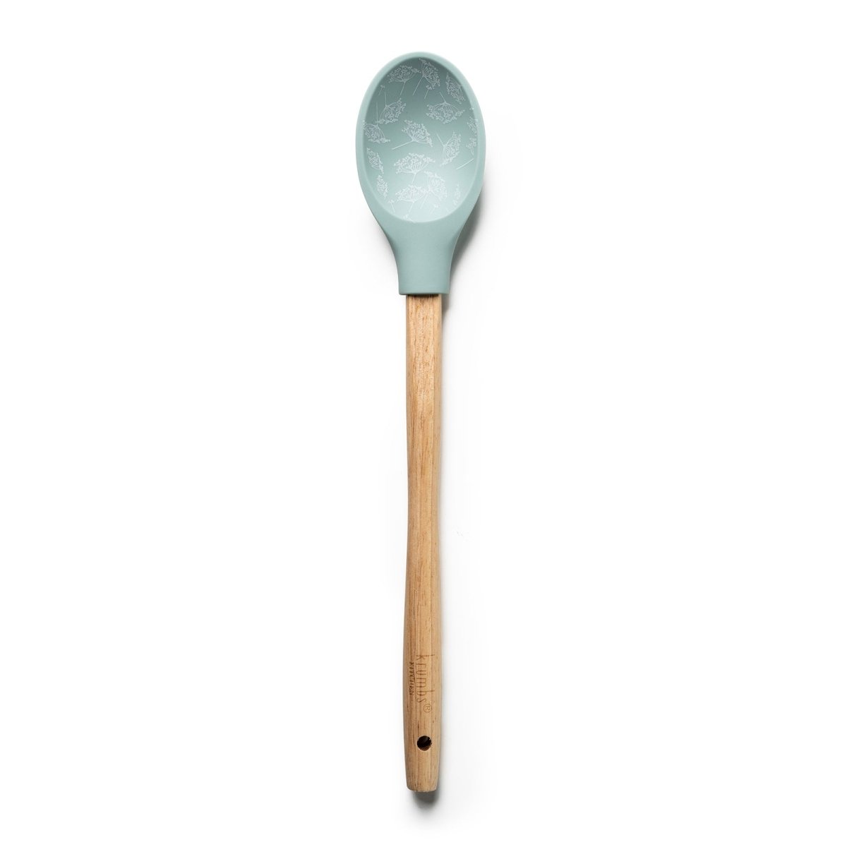 A wooden-handled Krumbs Kitchen Farmhouse spoon
