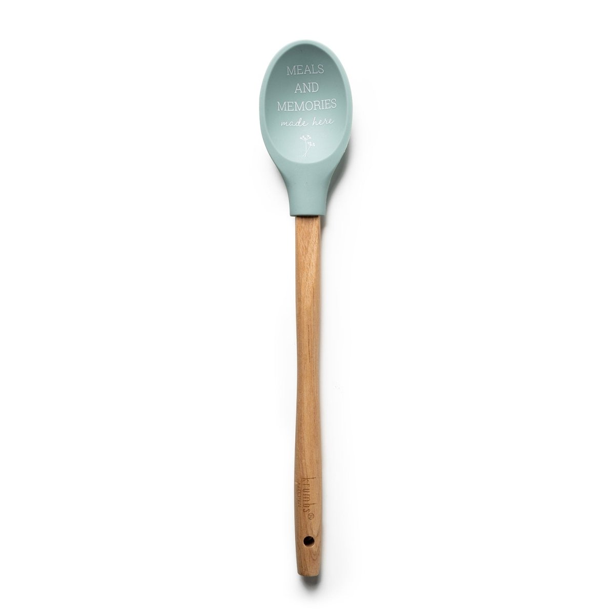 A wooden-handled Krumbs Kitchen Farmhouse spoon