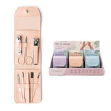Lemon Lavender File It Away nail care kit with tools in a zippered pouch