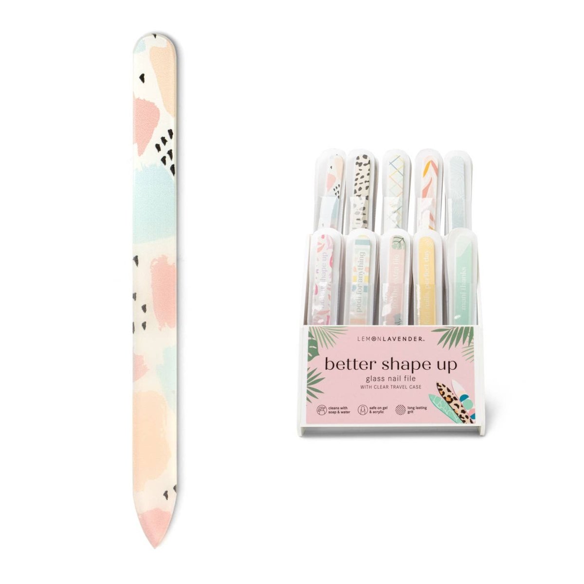 Lemon Lavender Glass Nail Files - Pages & Parcels