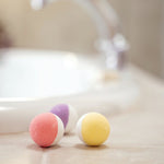 A set of Lemon Lavender In a Fizzy mini bath bombs