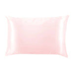 A solid-color Lemon Lavender silky satin pillowcase