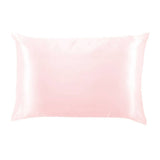 A solid-color Lemon Lavender silky satin pillowcase