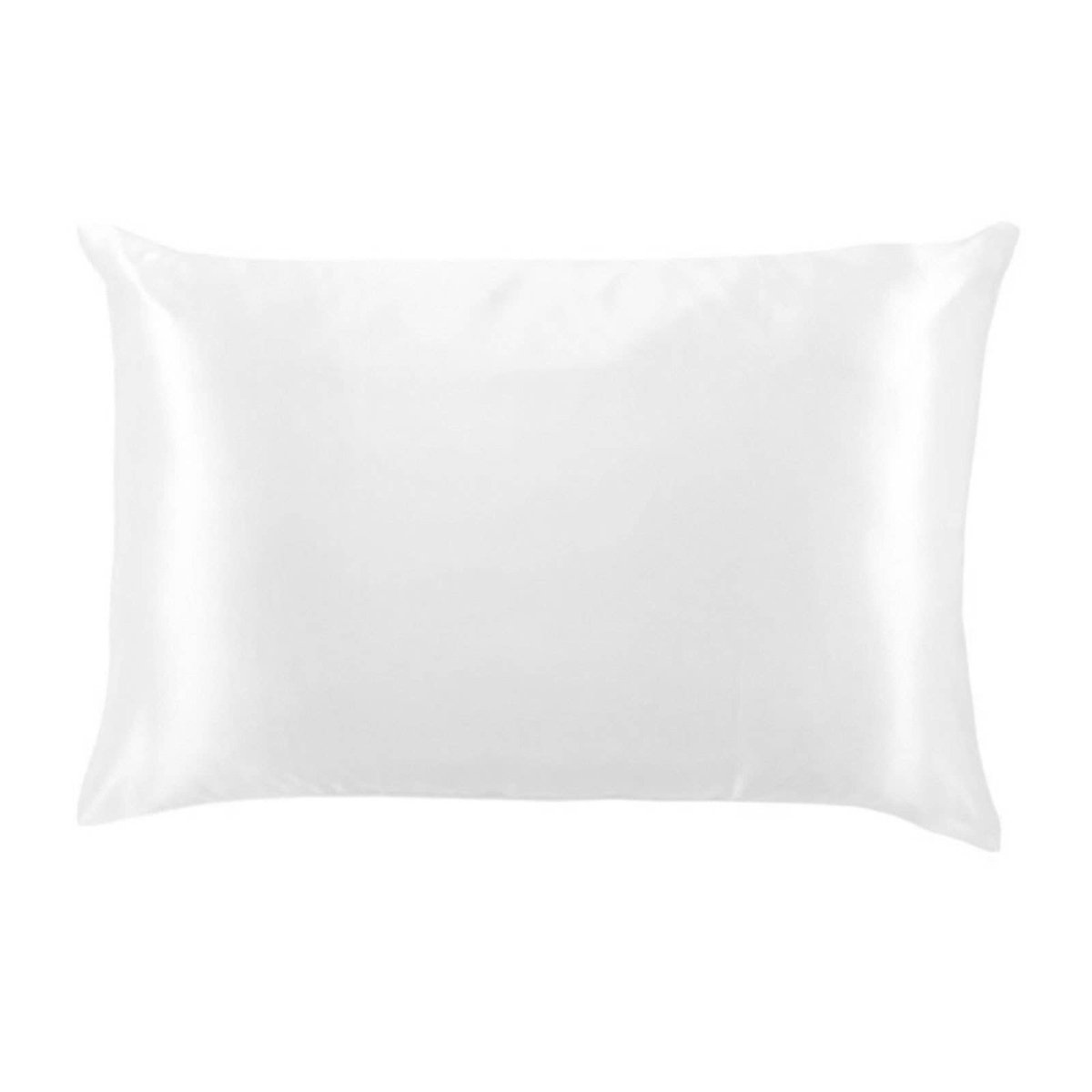 A solid-color Lemon Lavender silky satin pillowcase