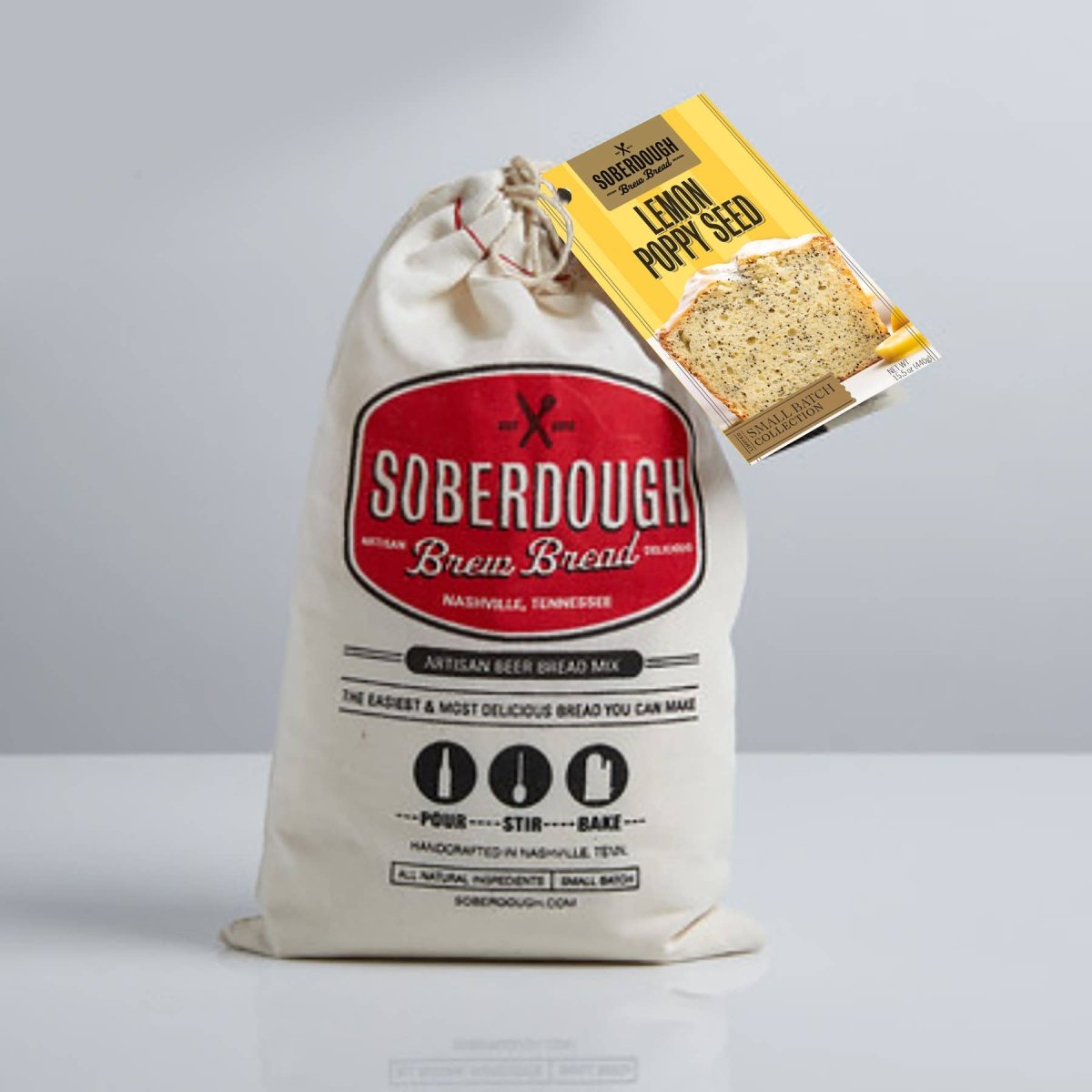 Package of Soberdough Lemon Poppy Seed bread mix