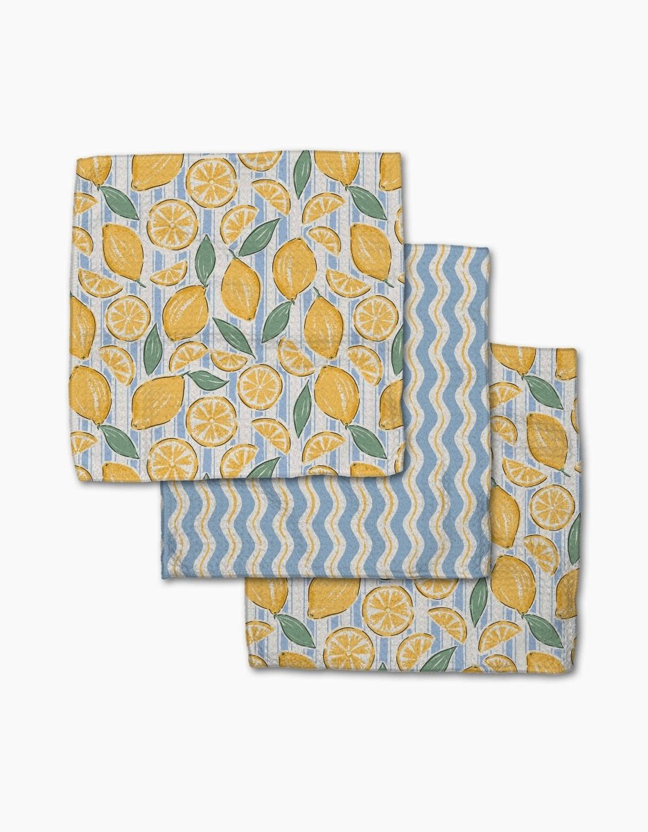 Lemon Waves Dishcloth Set - Pages & Parcels