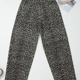 Leopard Print High Waist Jeans - Pages & Parcels