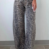 Leopard Print High Waist Jeans - Pages & Parcels