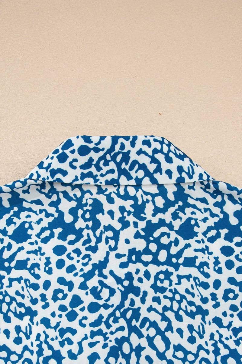 Leopard Striped Western Patchwork Button - up Shirt - Pages & Parcels