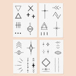Linear Temporary Tattoo Pack - Pages & Parcels