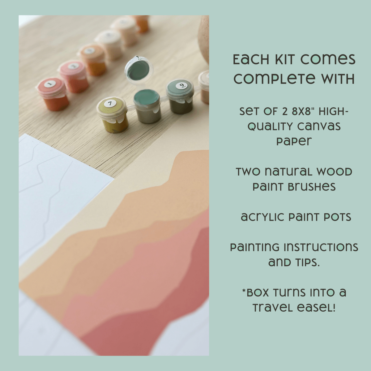 Lion + Tiger Paint by Number Kit + Easel for Kids | Breathe People - Pages & Parcels