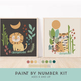 Lion + Tiger Paint by Number Kit + Easel for Kids | Breathe People - Pages & Parcels