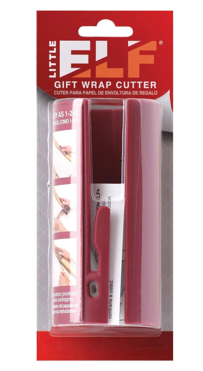 Little ELF Wrapping Paper Cutter, Red, As Seen on Shark Tank - Pages & Parcels