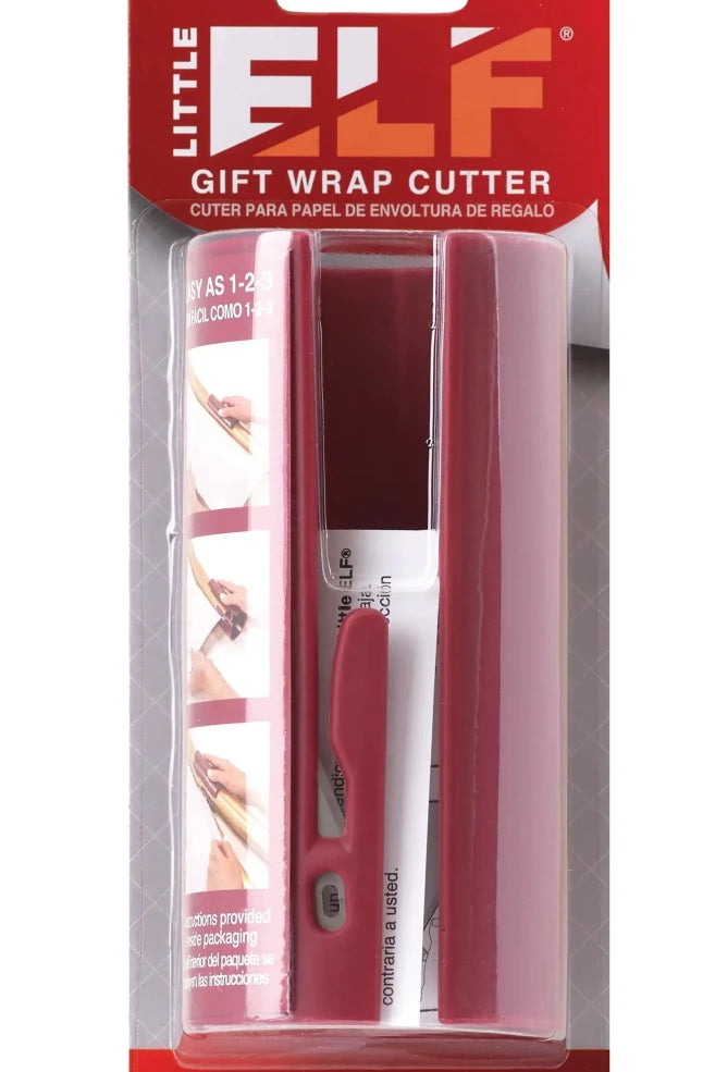 Little ELF Wrapping Paper Cutter, Red, As Seen on Shark Tank - Pages & Parcels
