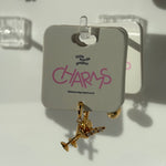 Gold martini charm on a 'Little Words Project' card with a white background