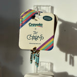 Crayola blizzard blue charm on a white background