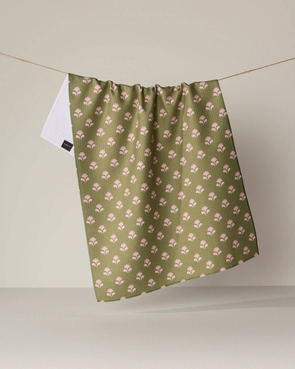 Lucky Flowers Tea Towel - Pages & Parcels