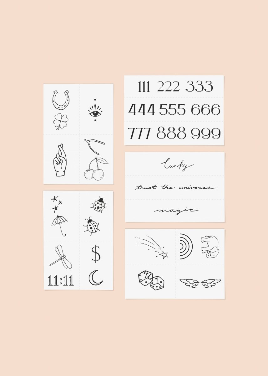 Lucky Girl Temporary Tattoo Pack - Pages & Parcels