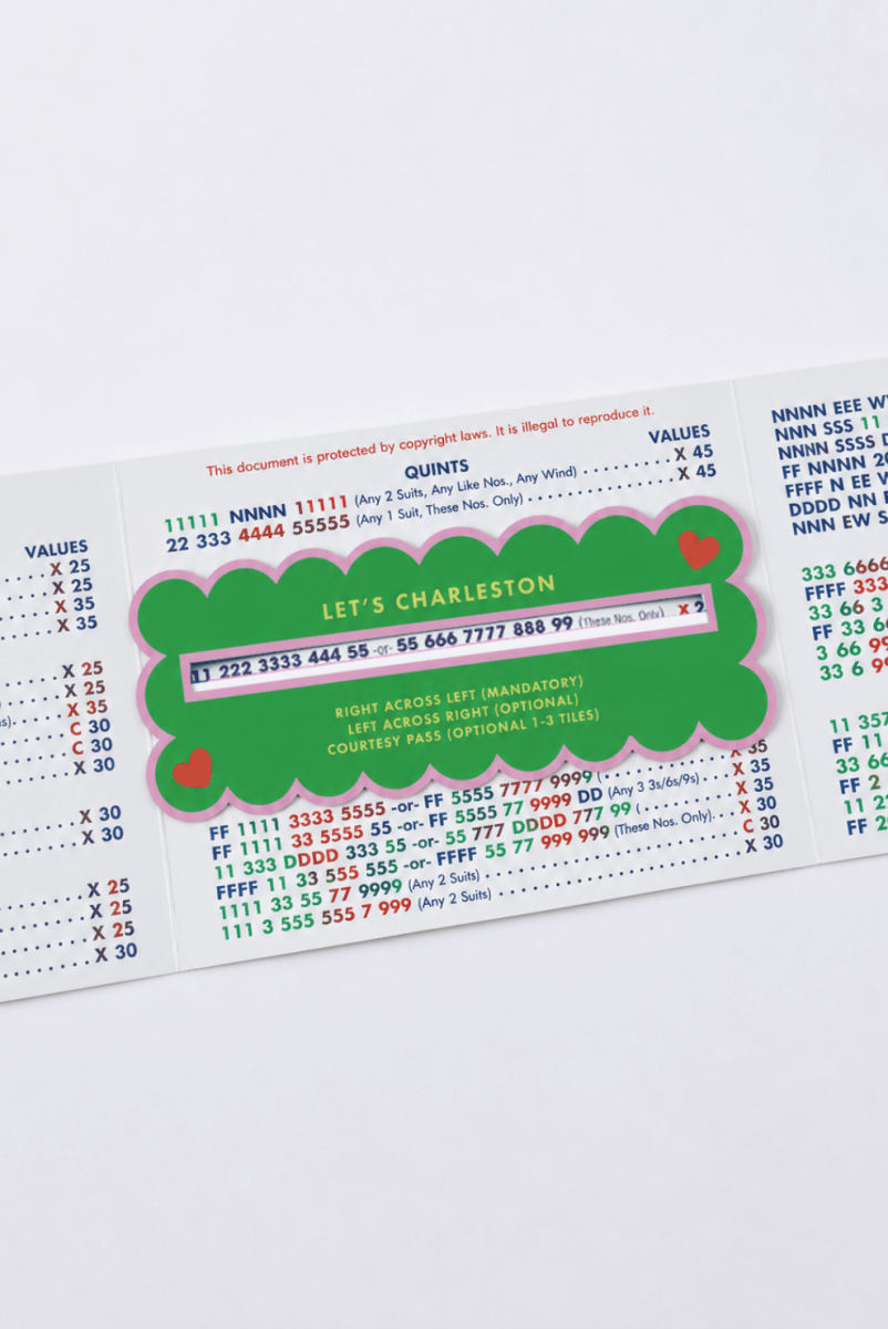Mahjong Line Finder Tool for Standard and Large Size NMJL Cards - Green - Pages & Parcels