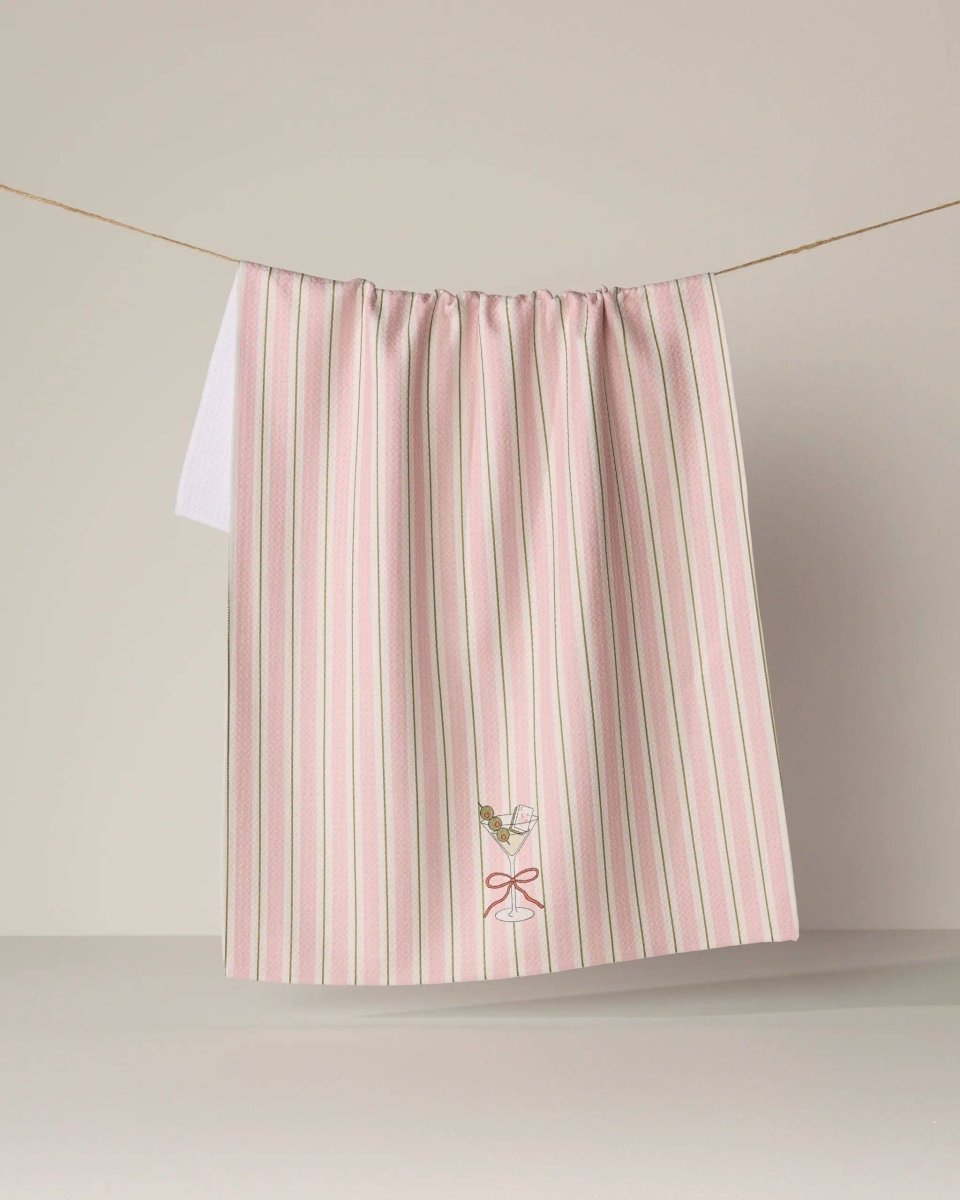 Martini Stripe Tea Towel - Pages & Parcels