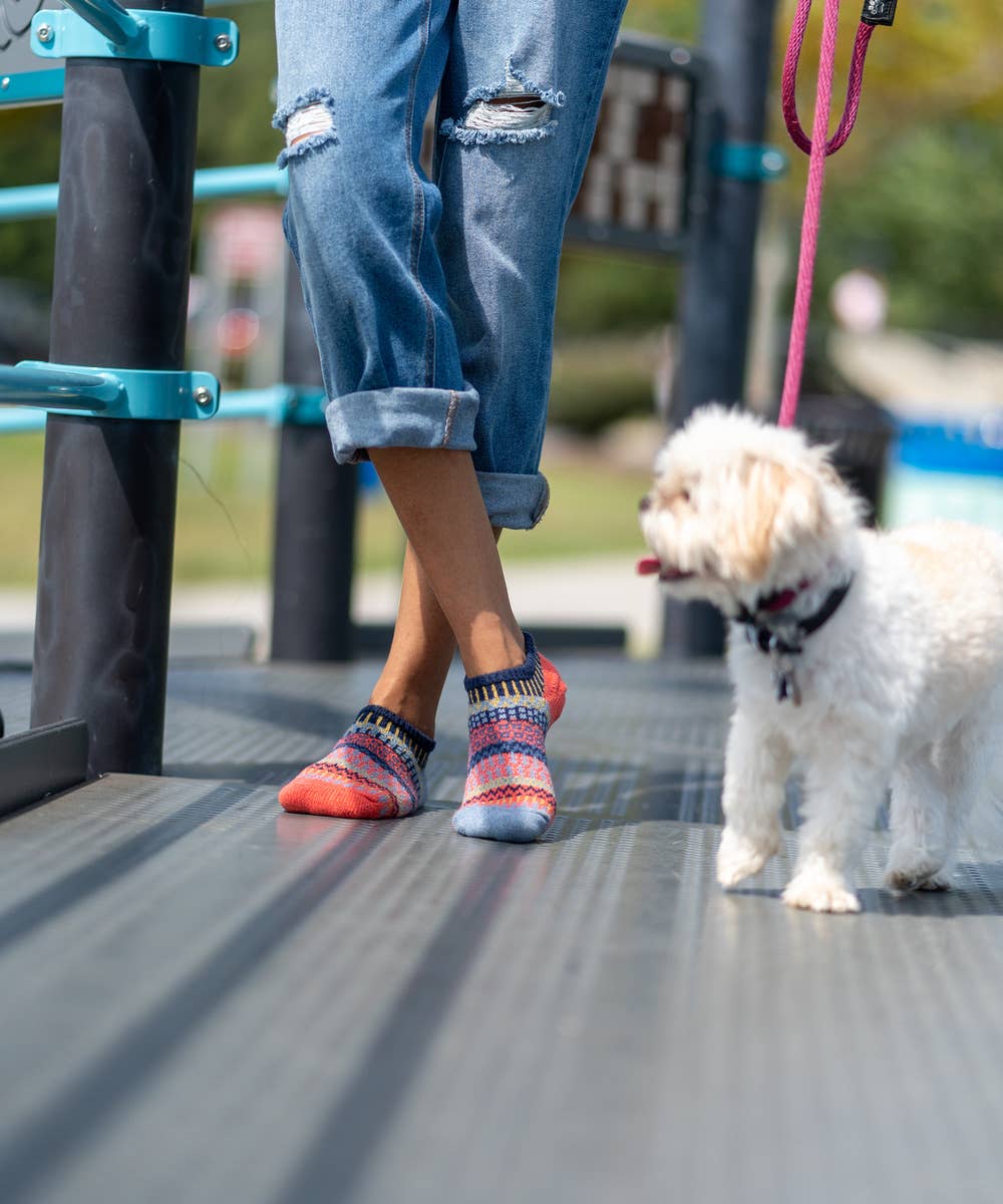 Masala Ankle Socks | Sustainable USA Made No - Show Sock  - Pages & Parcels