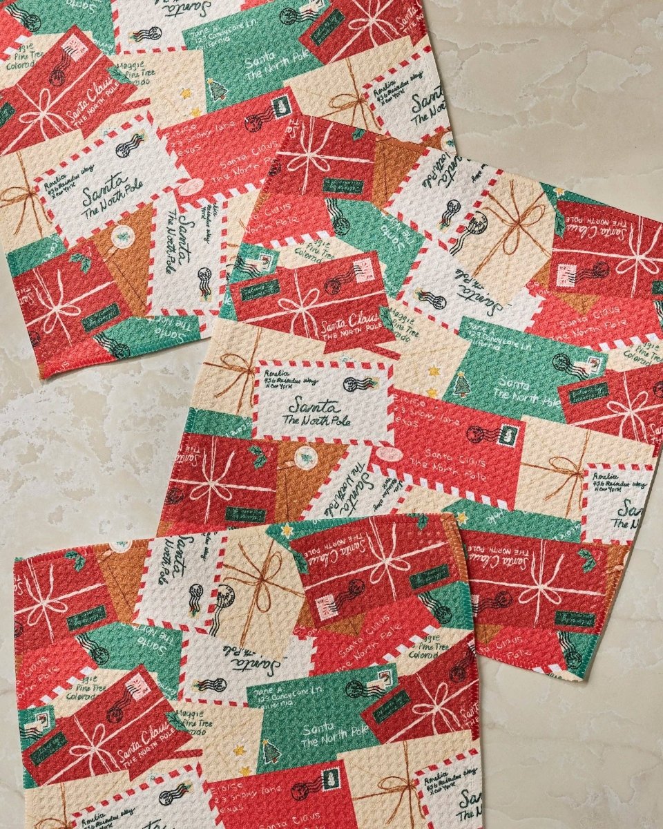 Merry Mail Dishcloth Set - Holiday 2026 - Pages & Parcels