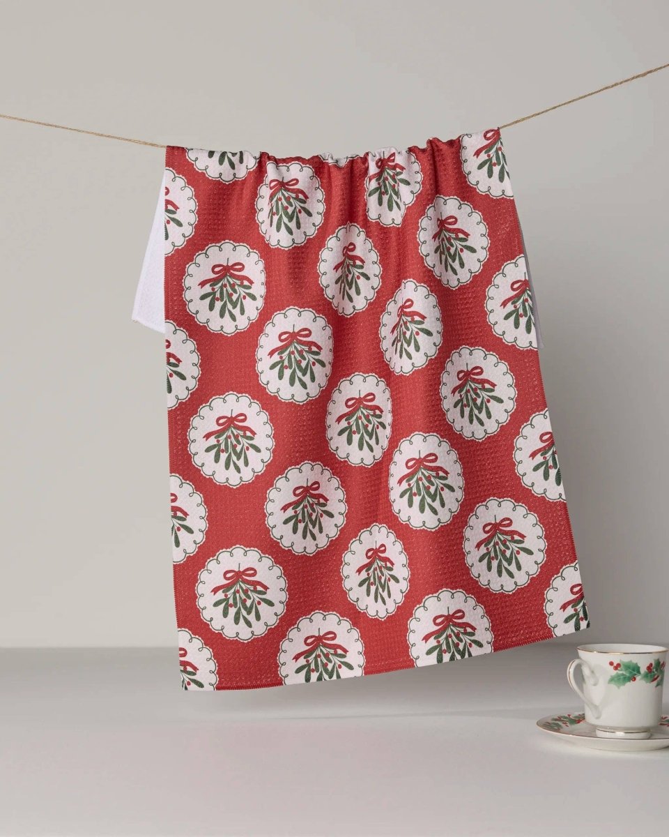 Merry Mistletoe Tea Towel - Holiday 2026 - Pages & Parcels