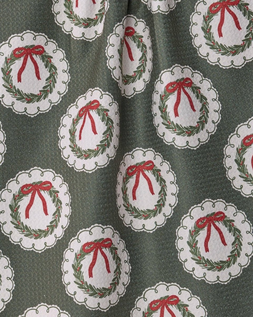 Merry Wreaths Tea Towel - Holiday 2026 - Pages & Parcels