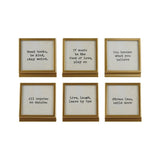 Metal and glass photo frame with an easel back and gold finish, holds a 3 inch square photo