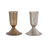 Metal taper candle holder available in two finishes