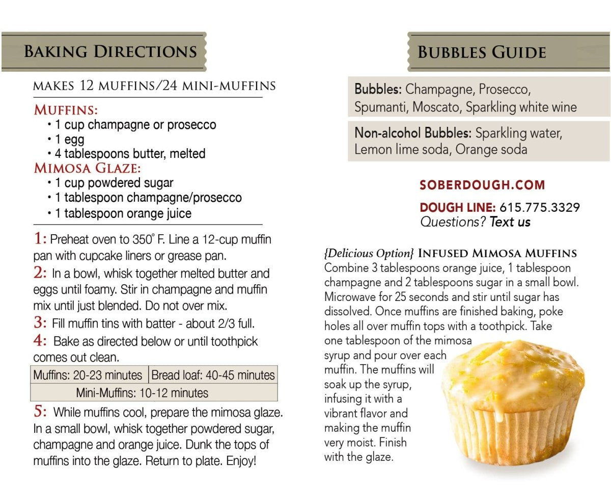 Package of Soberdough Mimosa Muffin mix