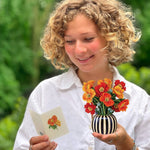Mini French Poppies (10 Pop - up Greeting Cards) - Pages & Parcels