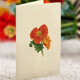 Mini French Poppies (10 Pop - up Greeting Cards) - Pages & Parcels